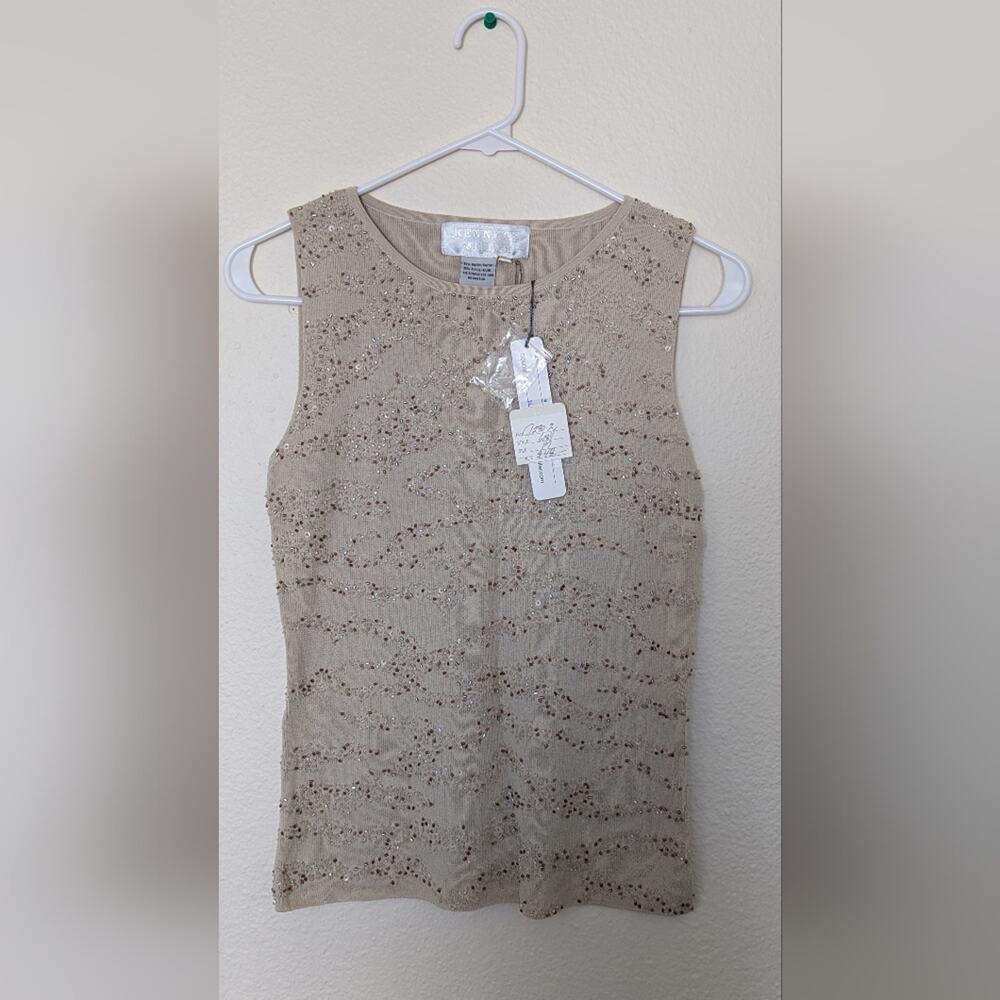 Kenneth Miller ⭐ Tank Top - Sleeveless - Unique Beaded Front - NWT